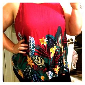 Sleeveless Floral Blouse